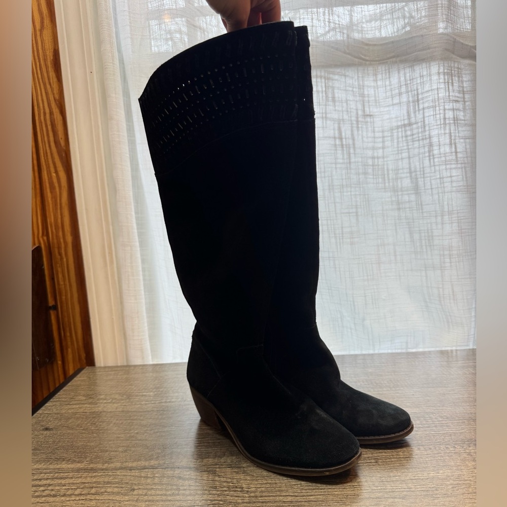 Lucky Brand Black Suede Women's Boots